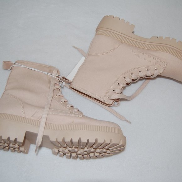 H&M Khaki Combat Boots, US 8 Women - Picture 5 of 5